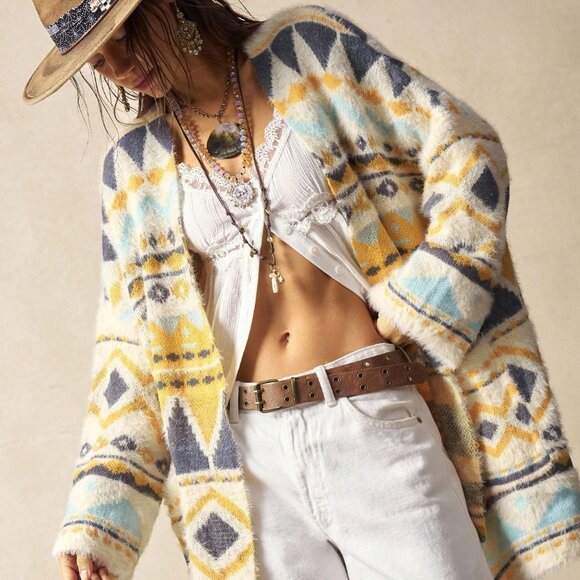 Multicolor Casual Women's Lightweight Cardigan - Picture 4 of 8